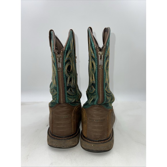 Georgia Boot Womens Sz 7.5 Brown Leather Green Carbo Tech - Picture 3 of 14